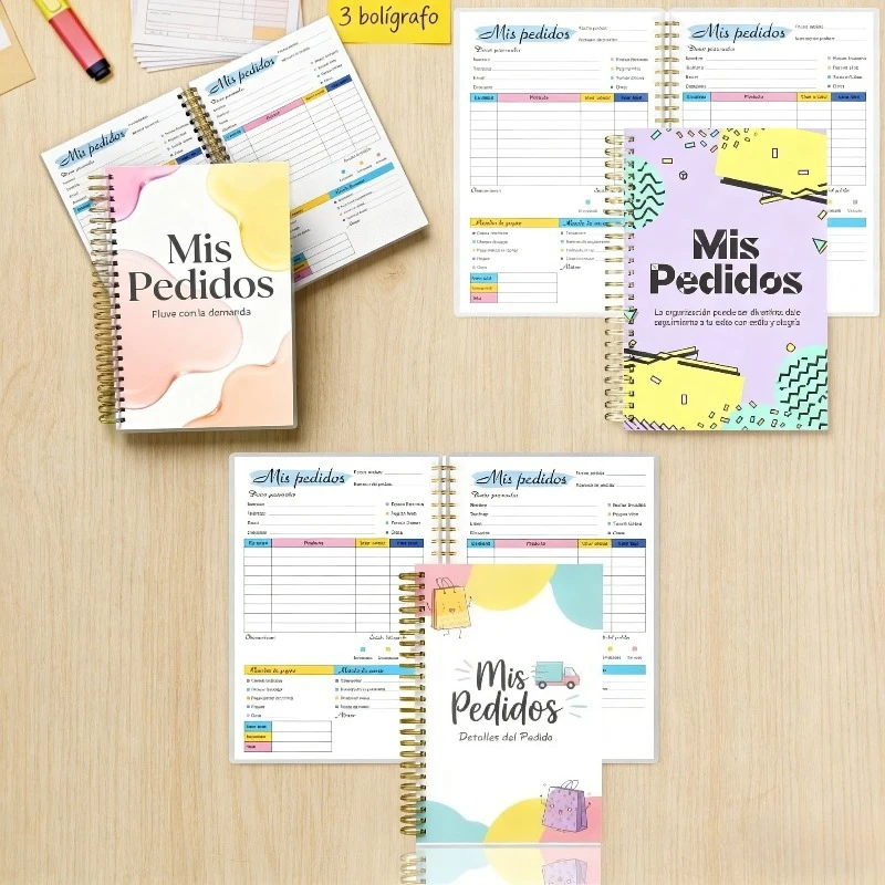 Work Order Book Spanish Sales Record Order Notebook For Servers Waitresses Small Business Restaurants Work Recording books