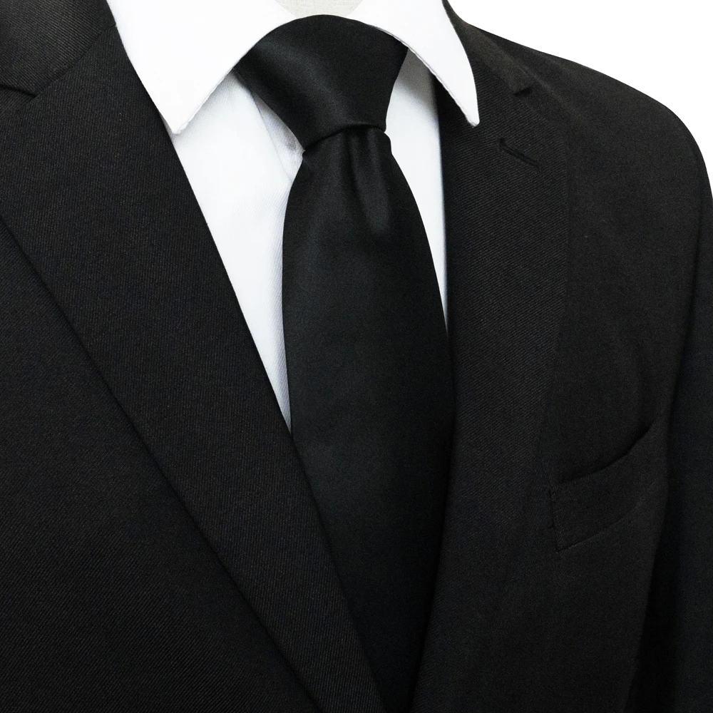KAMBERFT Klassische Neue 8cm Krawatten für Herren, Einfarbige Krawatte in Rosa, Rot, Gelb, Satin-Krawatten für Geschäft, Hochzeit, Party, Geschenk – Detail 5