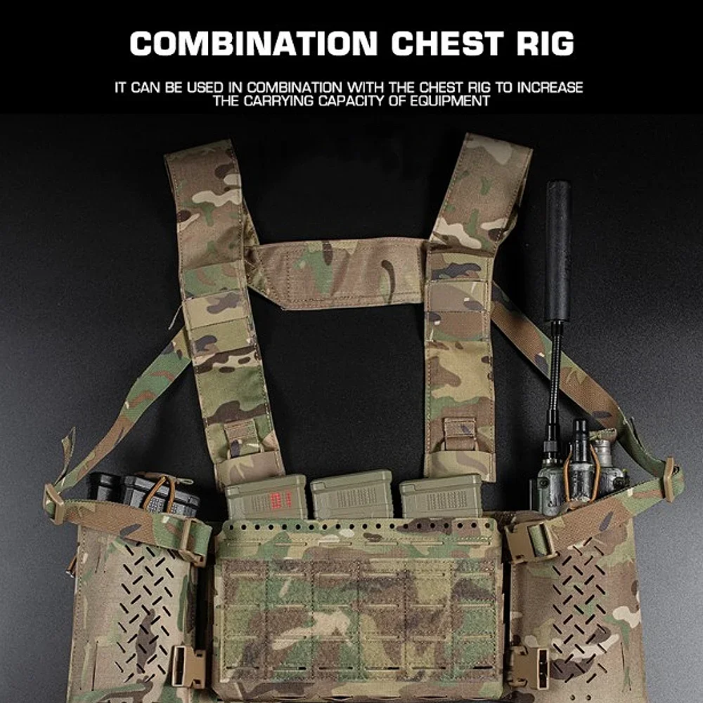 Imagem -04 - Militar Tactical Expander Wing Pouch Suporte de Rádio Wingman Pouch Magazine Storage Bungee Cord Micro Fight Chassis Peito Rig