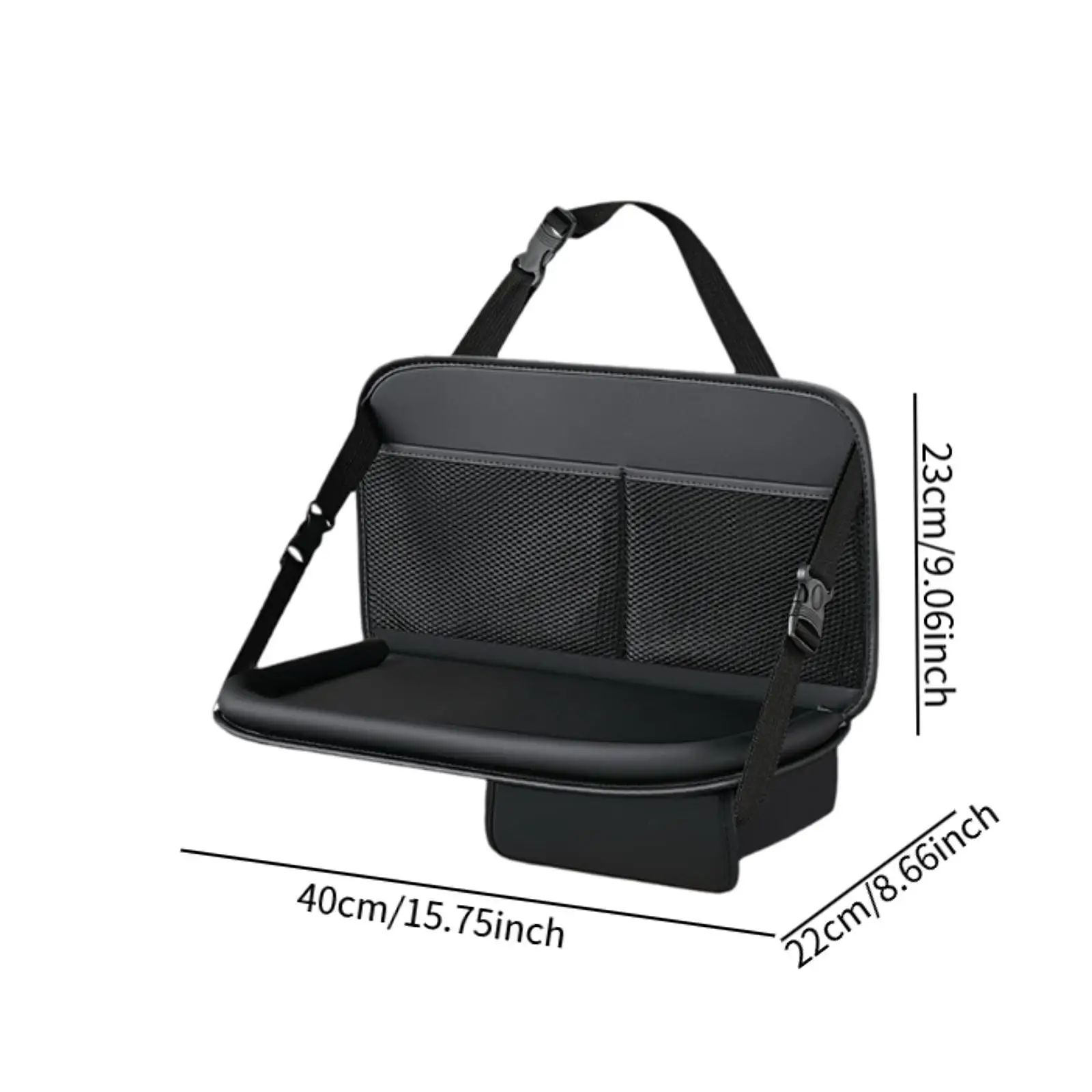 Car Back Seat Organizer PU Leather Practical Accessory Multi Pocket Easy Installation Universal Car Dining Table Storage Bag