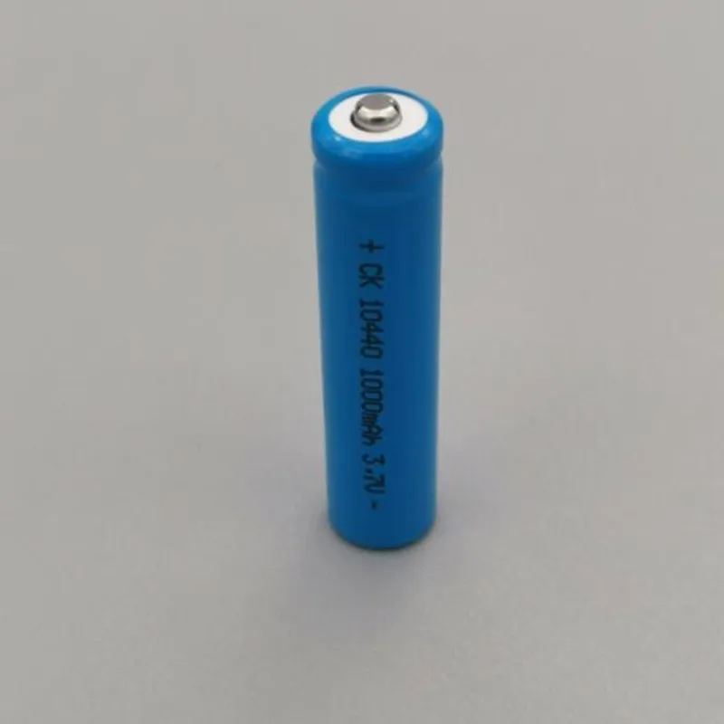 2Pcs/Lot 10440 AAA 3.7V 1000Mah Lithium Ion Li-ion Rechargeable Battery