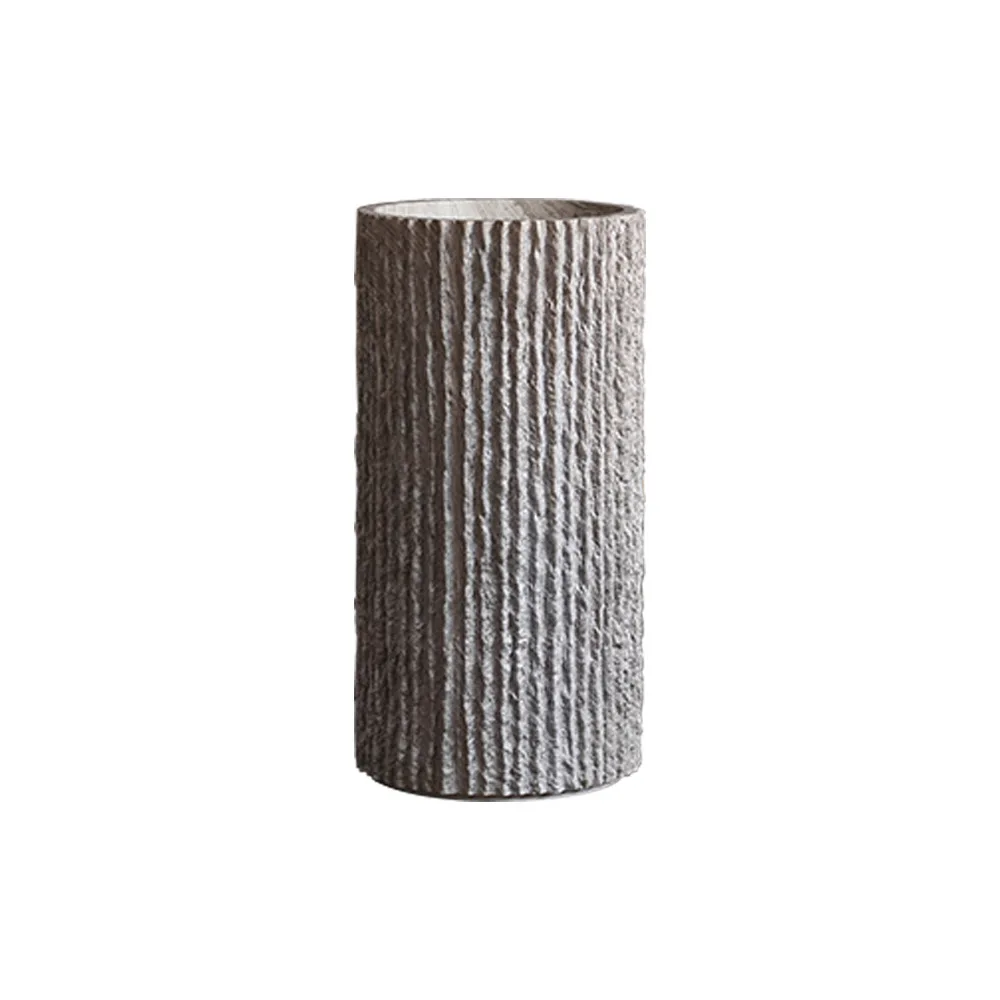 Outdoor balcony hand washing retro washbasin integrated column basin courtyard stone pattern round washbasin
