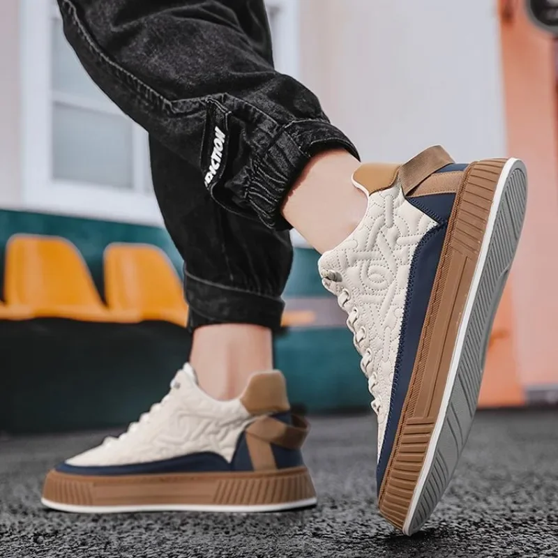 Heren Sneakers Mode Trend Luxe Merk Casual Platte Schoenen Vulkaniseren Schoenen Man Buitenshuis Antislip Slijtvaste Wandelschoenen 2023