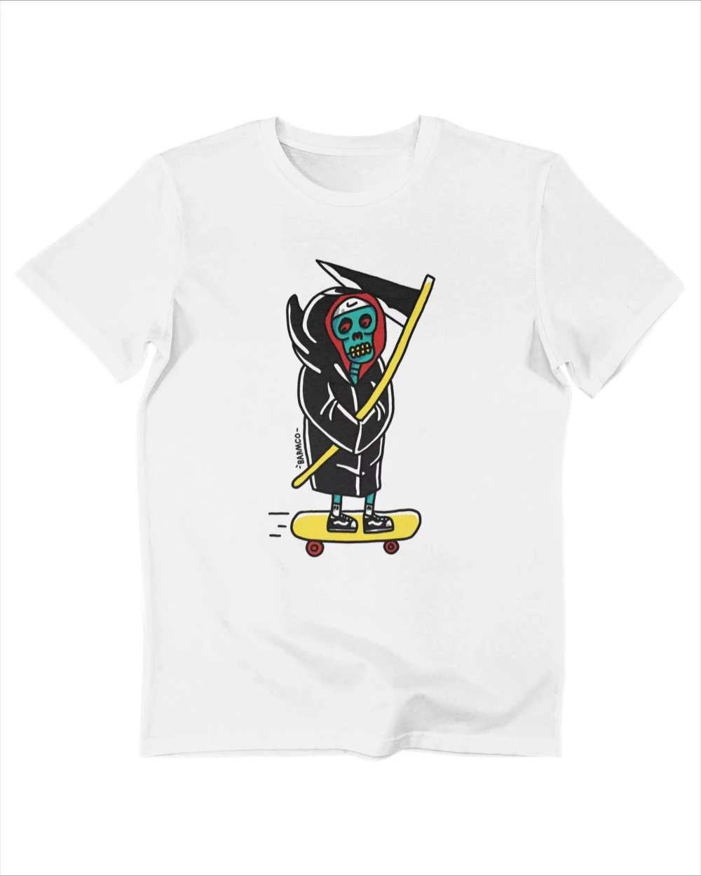 

2025 Summer New Luxury Brand Cotton Men's and Women's simple T-Shirts Short Sleeves Street Fashion Board Reaper Graphic Printing