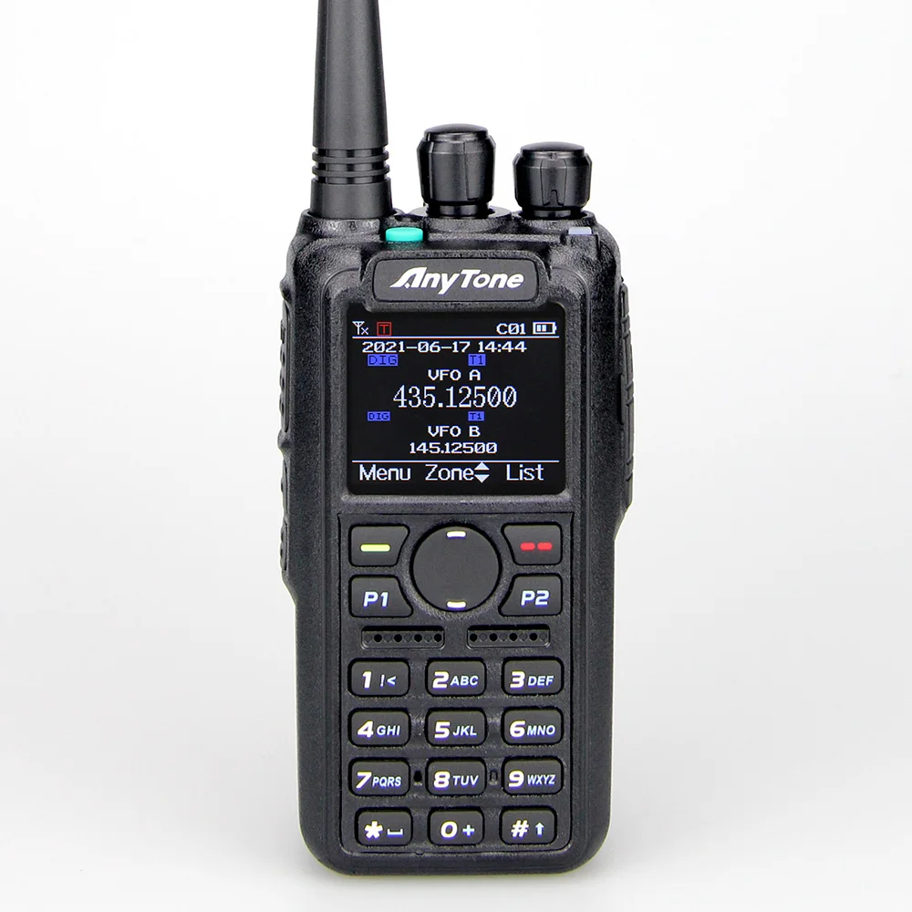 AnyTone AT-D878UVII Plus Dual Band Bluetooth PTT Digital/Analog APRS RX & TX AES256 Ecryption USB-C Charge Walkie Talkie