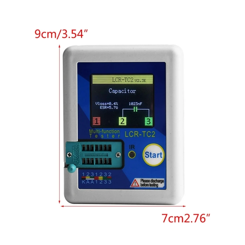 

M6CF Transistor Tester Multimeter Digital Diode Triode Capacitor Resistors Test Meter