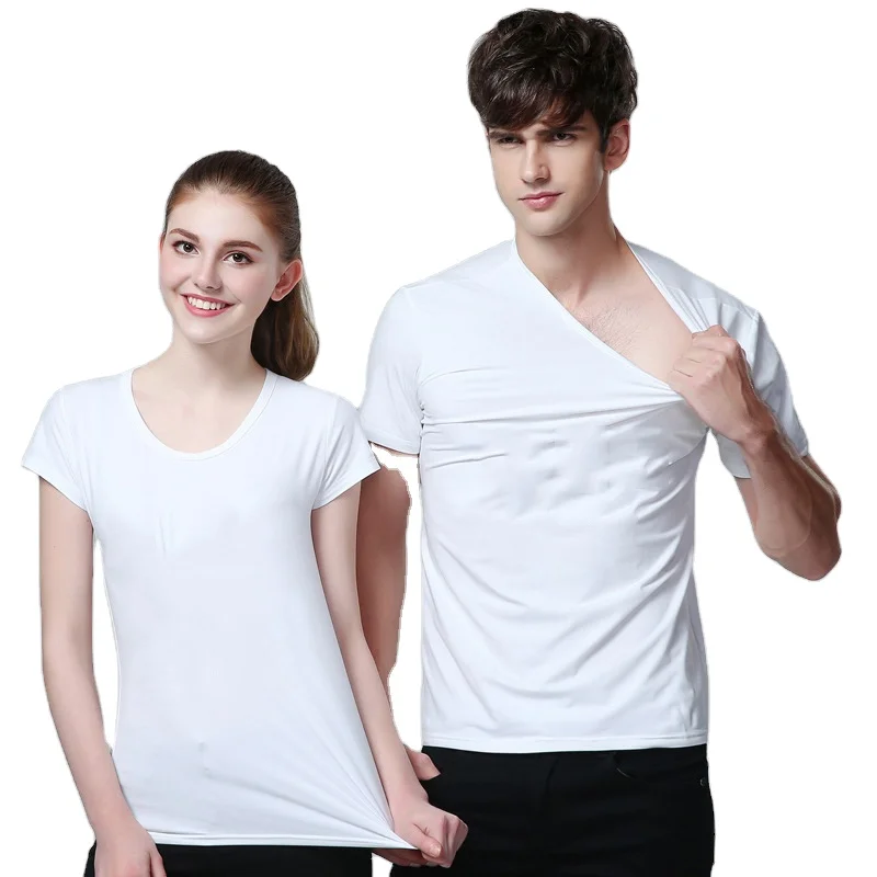 

50pcs/lot Sublimation Polyester Unisex T shirts Blanks With Cotton Feel For Advertsing/Gifts