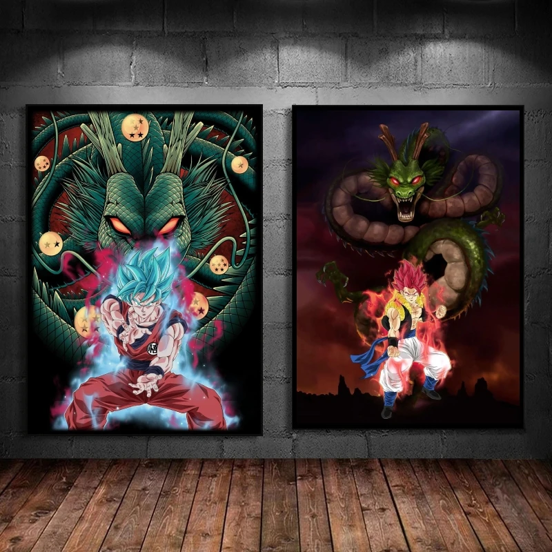 

Goku Anime Posters Comics Pictures Decor Gifts Wall Art Classic Prints and Prints Hanging Home Room Painting Decorative