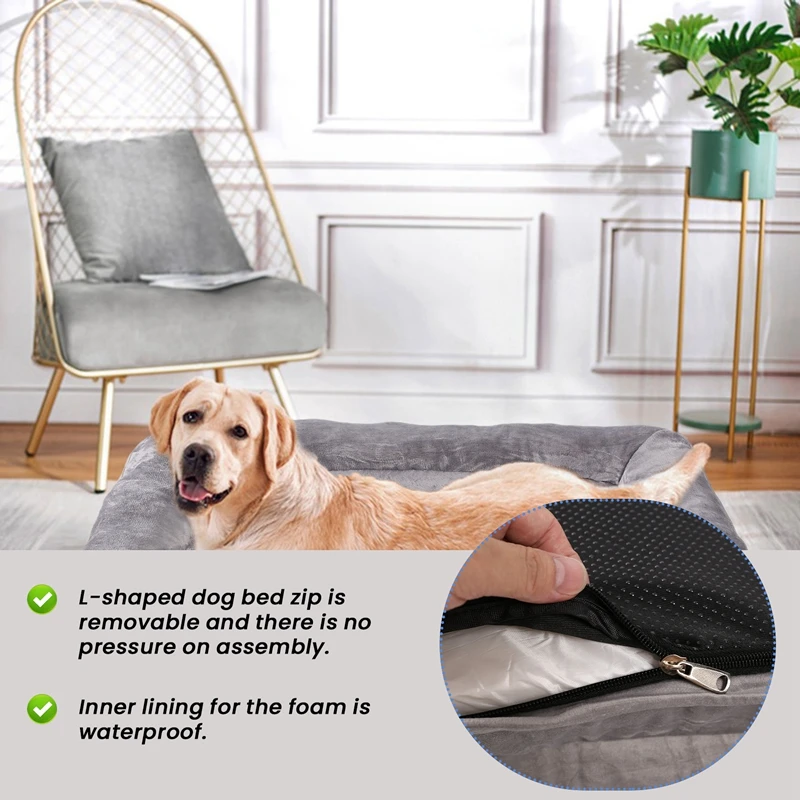 Dog Sofa Bed - Washable Orthopedic Dog Beds And Couch With Removable, Waterproof Human Dog Bed For Adults, Pet Bed