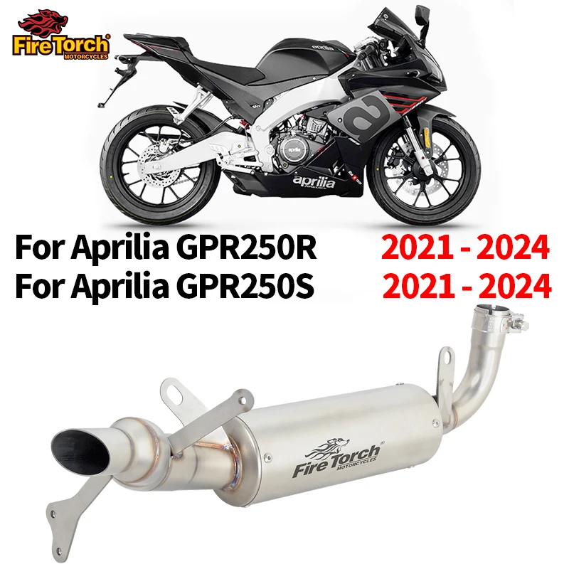 

For Aprilia GPR250 R S GPR250R GPR250S 2021 2022 2023 2024 Motorcycle Espace Moto Exhaust System Middle Link Pipe With Muffler