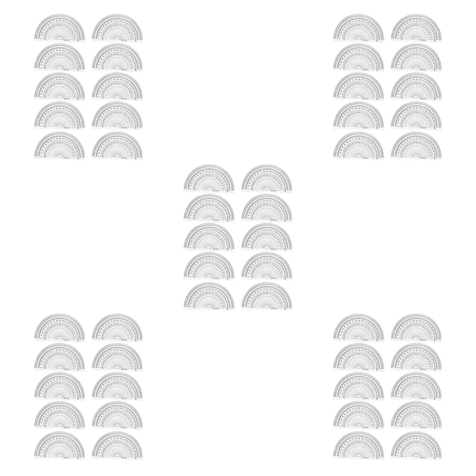 5 قطعة مسطرة منقلة مساطر مكتب قياس زاوية 180 درجة للطلاب #1