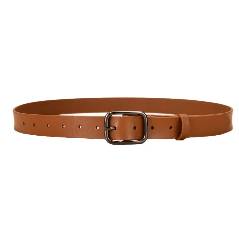 literary-split-leather-belt-for-women-square-buckle-genuine-leather-strap-versatile-design-for-jeans-casual-pants-skirts-28cm