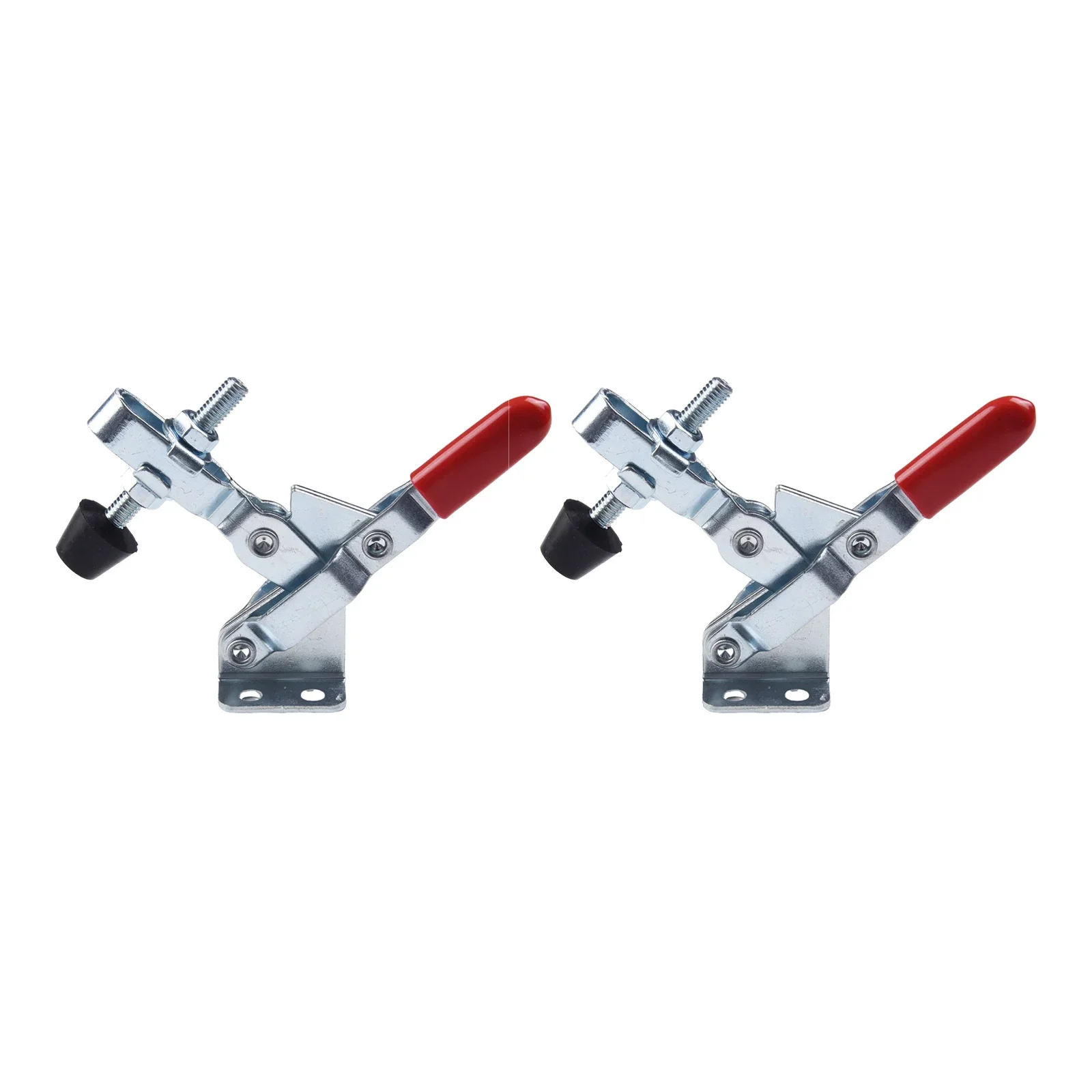 2pcs GH-102B Quick Release Tool Quick Fixture Toggle Clamp 100Kg 220lbs Galvanized Iron Hand Push Pull Clamp Woodworking Tool