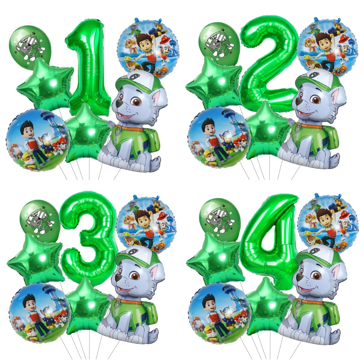 7 stücke Cartoon Paw Patrol Motto Party Dekoration Lieferungen Rettungs Hund Aluminium Folie Ballon Kinder Geburtstag Geschenk