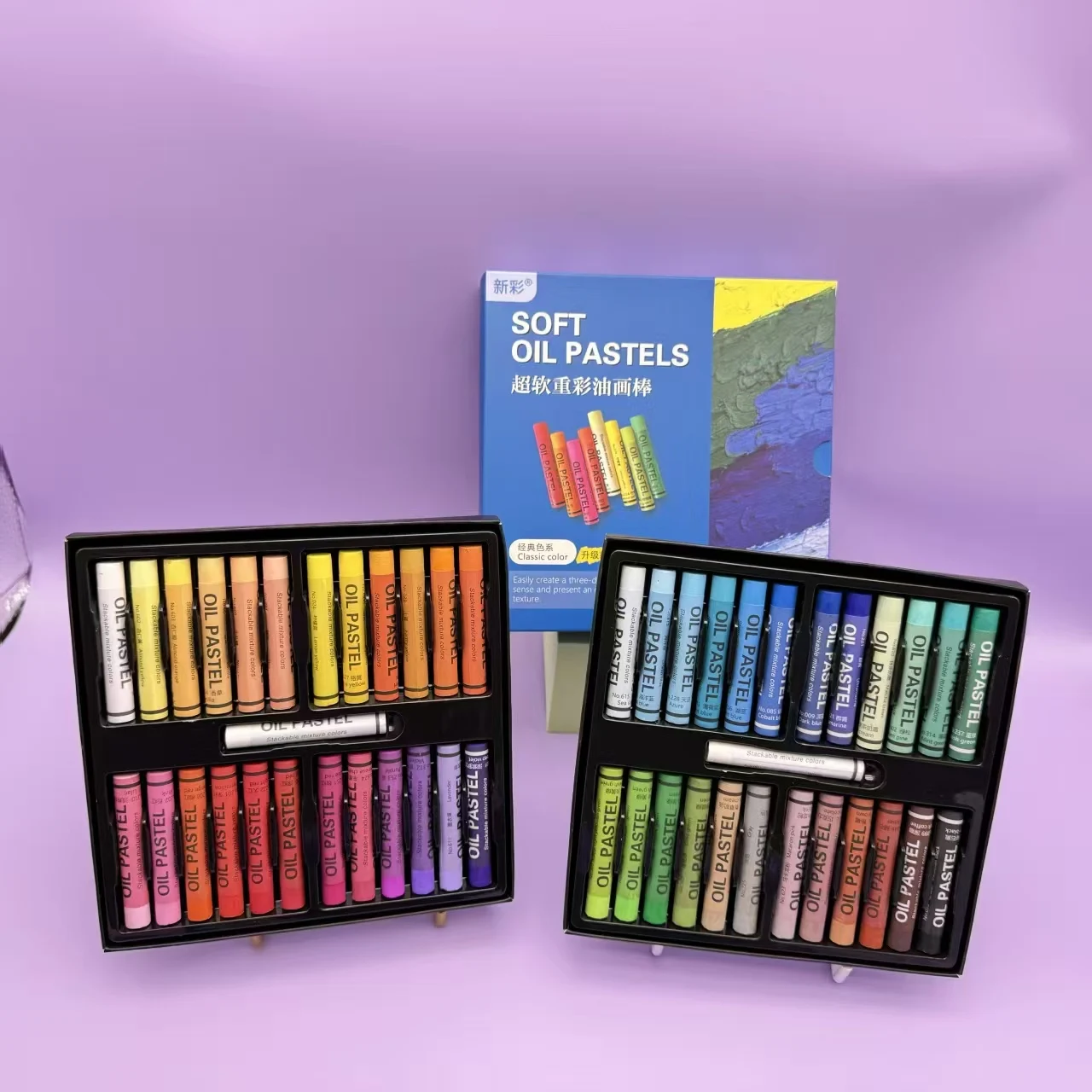 12/24/36/48 Colors Artist Grade Soft Oil Pastels Set, Heavy Pigment Crayons for Blending & Layering, Art Supplies for Artists