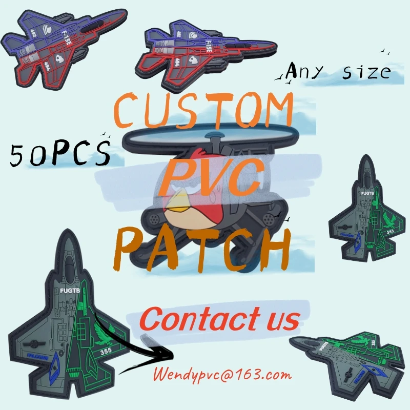 Custom PVC Patch with Embossed Logo, Tactical Rubber, Subsidized Outdoor Vests, Backpacks and Hat Emblems, 2D3D Embossed