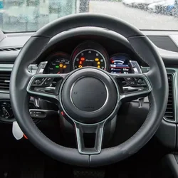 Real Leather Car Steering Wheel For Porsche Macan Panamera Taycan Cayenne Cayman 718 911 918 991 992 GT2 GT3 GT4 Car Accessories