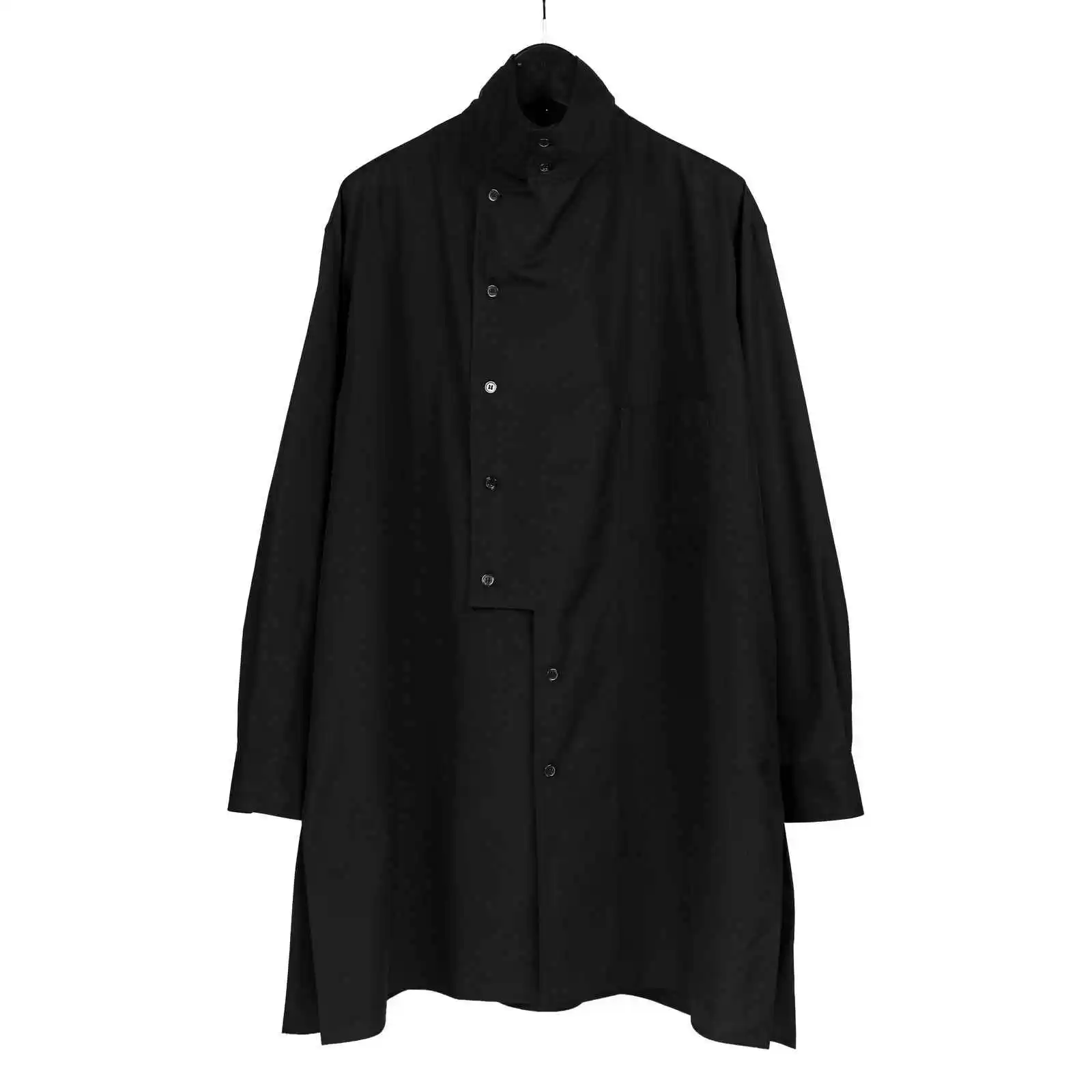 

TOP-YAMAMOTO original men's summer new solid color business casual lapel T-shirt fashion brand top