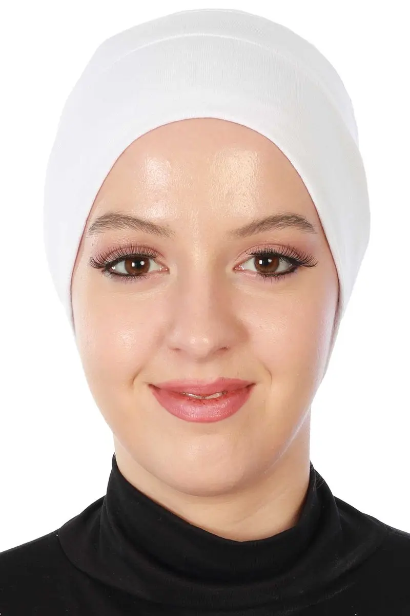 Boina modelo hijab osso branco