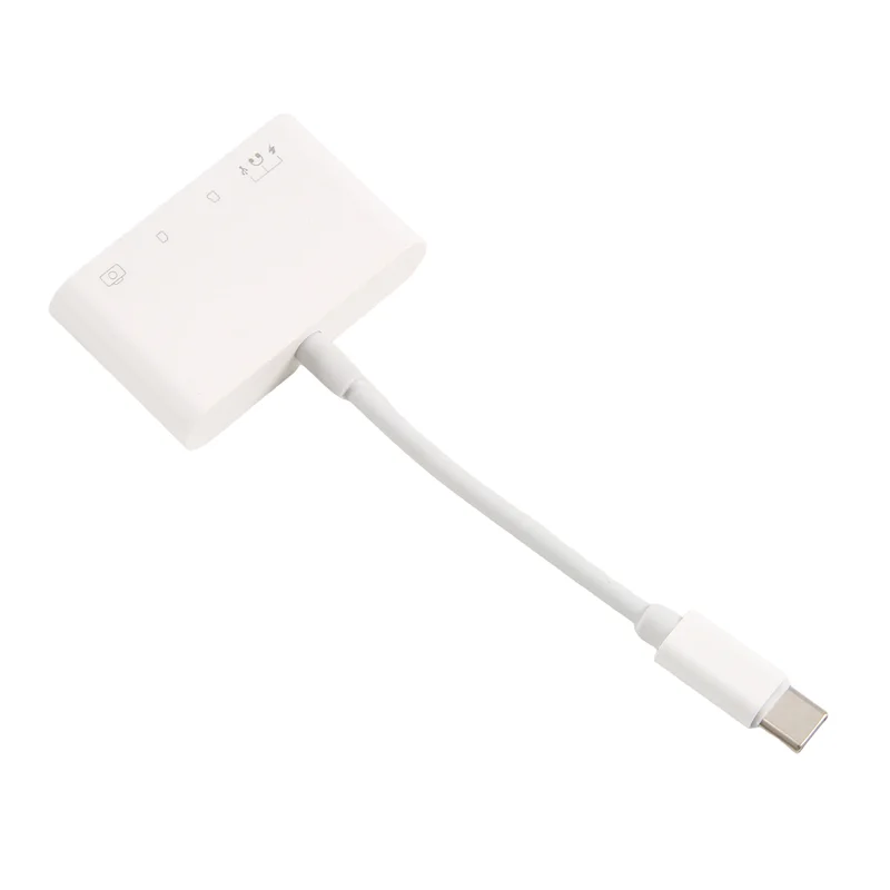 Czytnik kart z interfejsem Type-C Czterodostępny Czteroportowy Czytanie Wielofunkcyjny Czytnik Kart Uniwersalny do Telefonu Komórkowego i Komputera