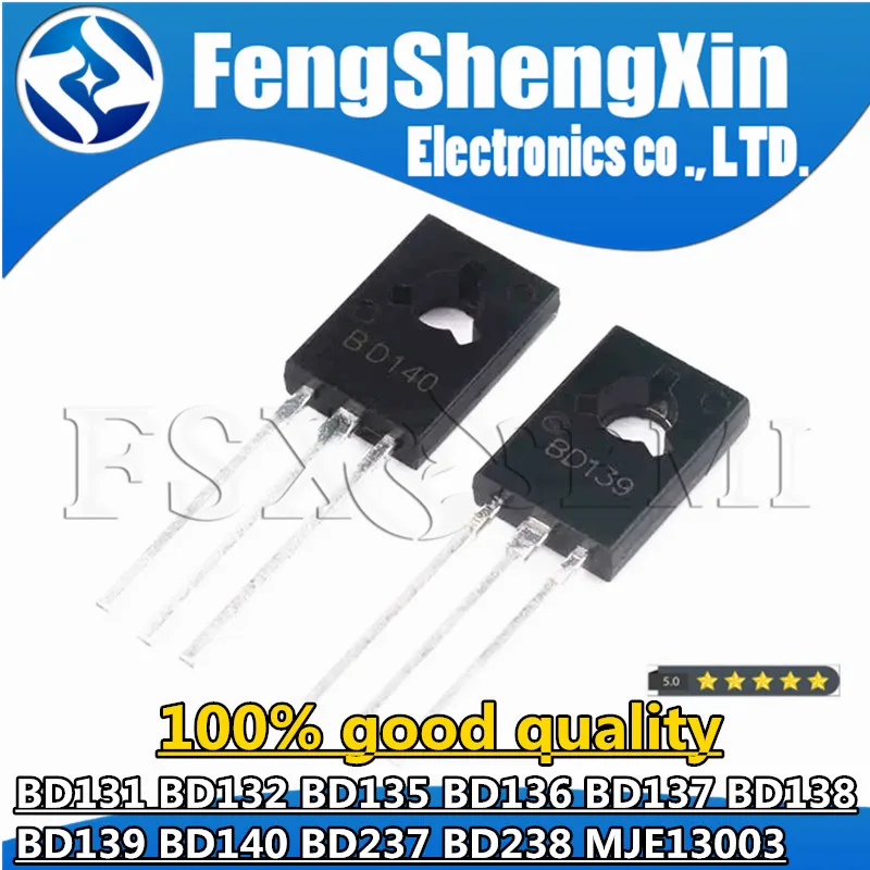 

20PCS ( BD135 + BD136 )( BD131 BD132 )( BD137 BD138 )( BD139 BD140 )( BD237 BD238 ) each 10pcs MJE13003 13003 Transistor TO-126