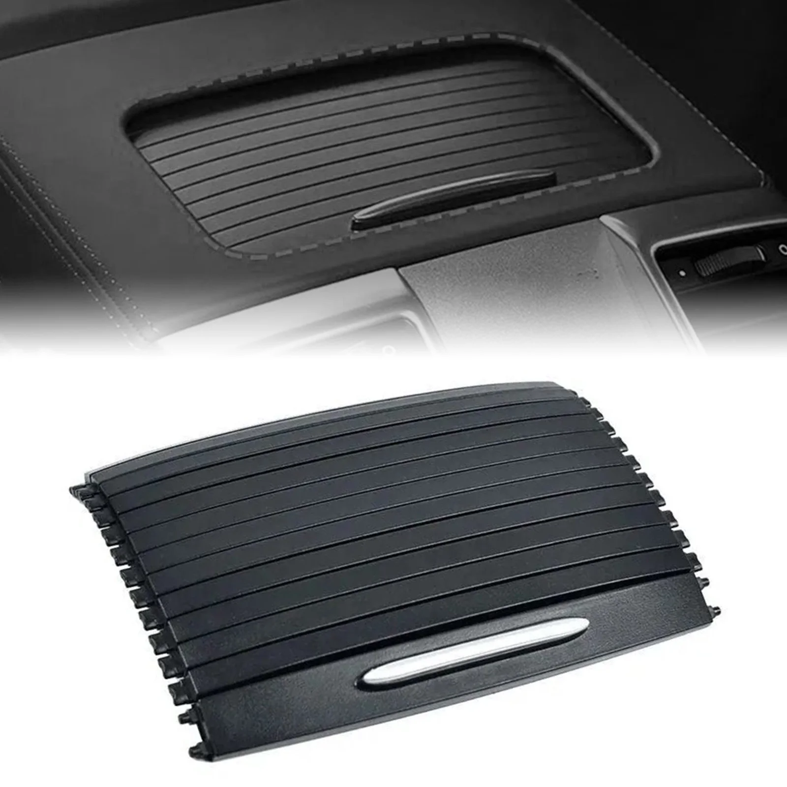 For 2013-2016 Porsche Panamera 970 Executive Edition Interior Center Console Panel Water Drinks Cup Holder Roller Blind Cover