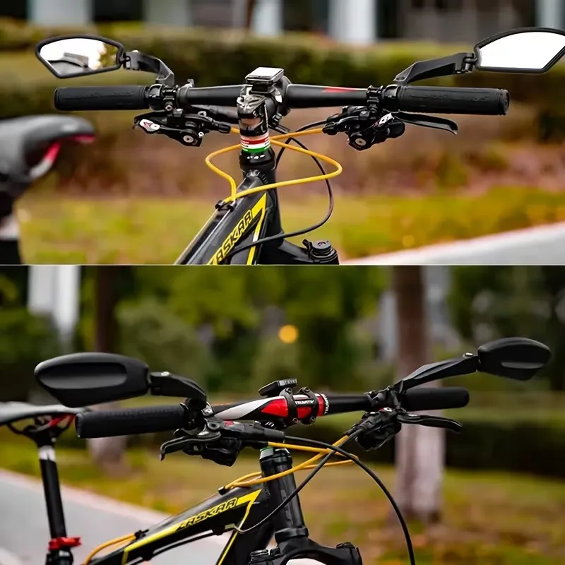 HD Lens Bicycle Rearview Mirror 360° Rotatable Mountain Bike Rearview Mirror Widened Wide Field Of View Road Bike
