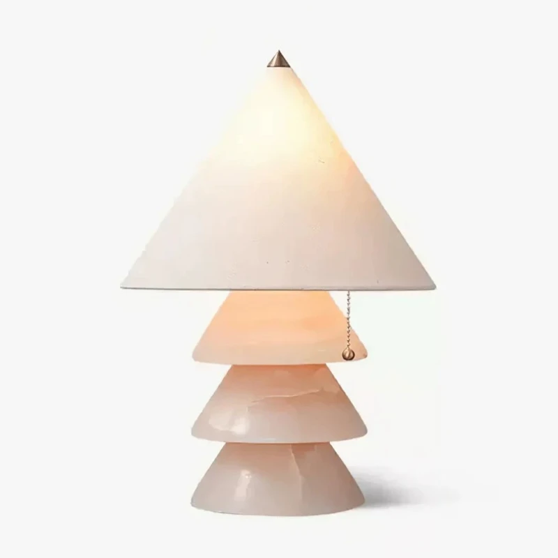 Jade table lamp, light luxury villa living room bedroom bedside atmosphere homestay