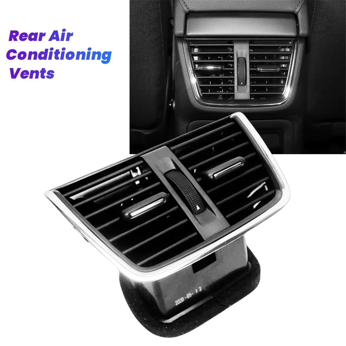 Car Air Conditioner Rear Outlet Grille 5ED 819 203 for Skoda Octavia MQB2015-2020 Centre Console A/C Air Vent Louver