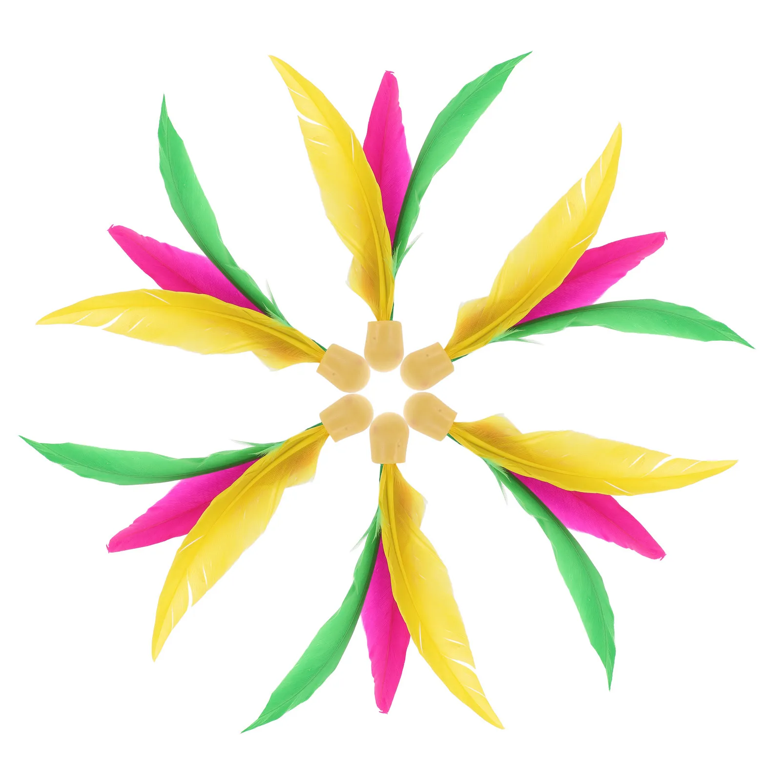 

Набор из 6 воланов для бадминтона с удлиненной ручкой и высокоэластичной резиновой головкой для игр на открытом воздухе, для игры в паддл-бадминтон, набор для спортивных игр с отскоком