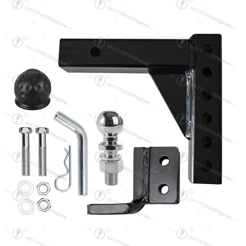 Adjustable Trailer Arm Tow Bar, Trailer Hitch Draw Bar with Ball & Pin, Car Rear Towing Connector for Off-Road RV Yacht