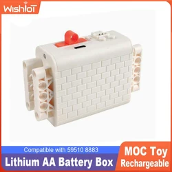 MOC Rechargeable Lithium AA Battery Box comaptible for legoed 59510 8883 Building Block Power Functions M/L/XL/Servo Motor Train