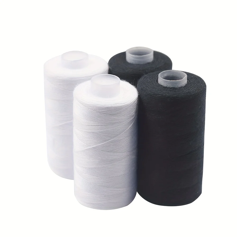 2pcs 500M Sewing Thread Polyester Thread Set Strong And Durable Black White Sewing Threads For Hand Machines