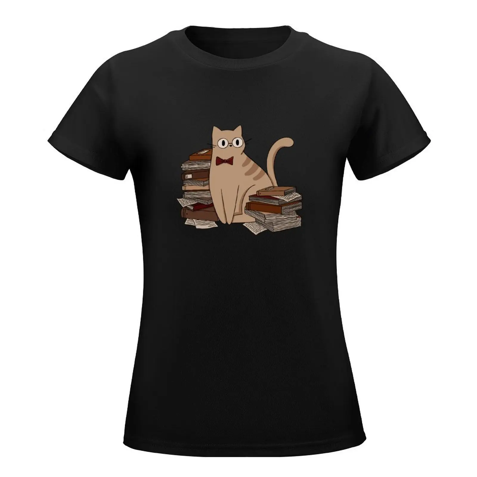 Professor Cat T-Shirt graphics funny anime clothes animal print woman t shirt