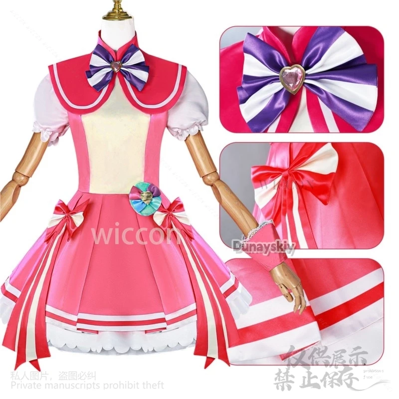 Anime Wonderful Precure! Cure Wonderful Cosplay Inukai Komugi Costume Dress Lovely Uniform Lolita Wig For Girls Woman Suit