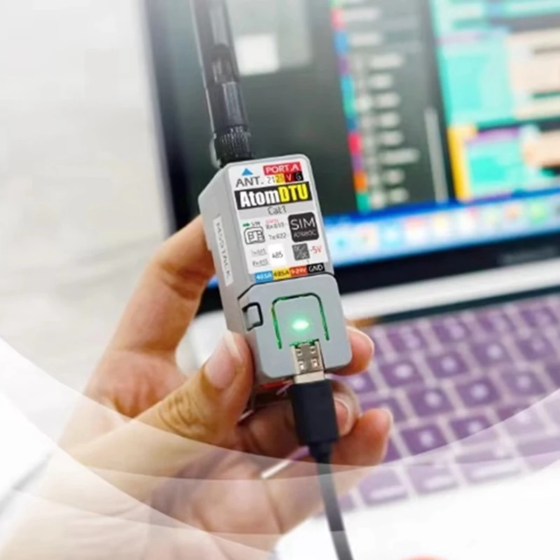 Módulo de transmisión de datos M5stack DTU, solución de comunicación Iot Industrial programable tipo carril CAT1 RS485