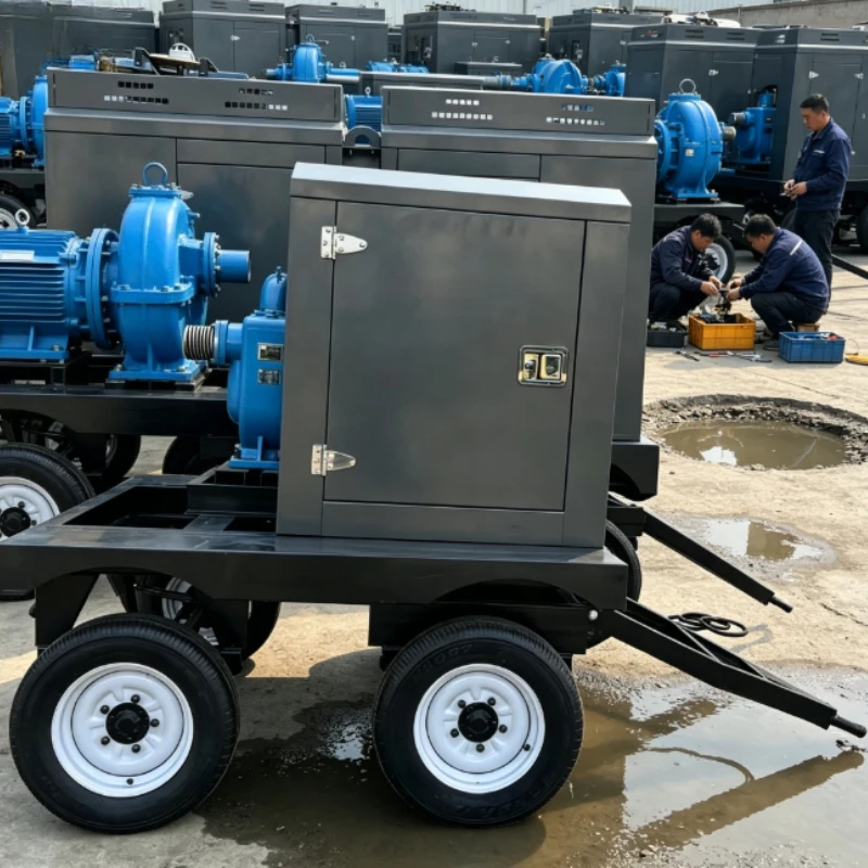 Flood Control Pump Truck Self Priming Muddy Water Pump Mobile Unit For Construction Engineering Flood Drainage Projects