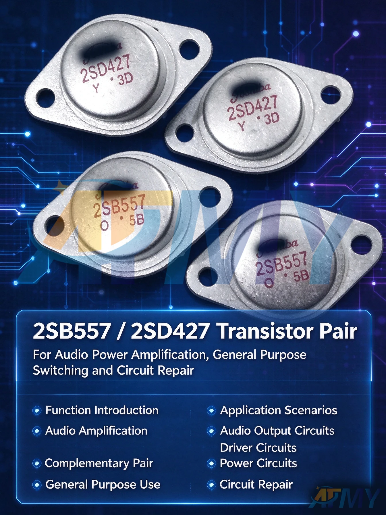 2SB557 2SD427 2SB558 2SD428 Audio gold-sealed matching tube TP-3 gold-sealed triode