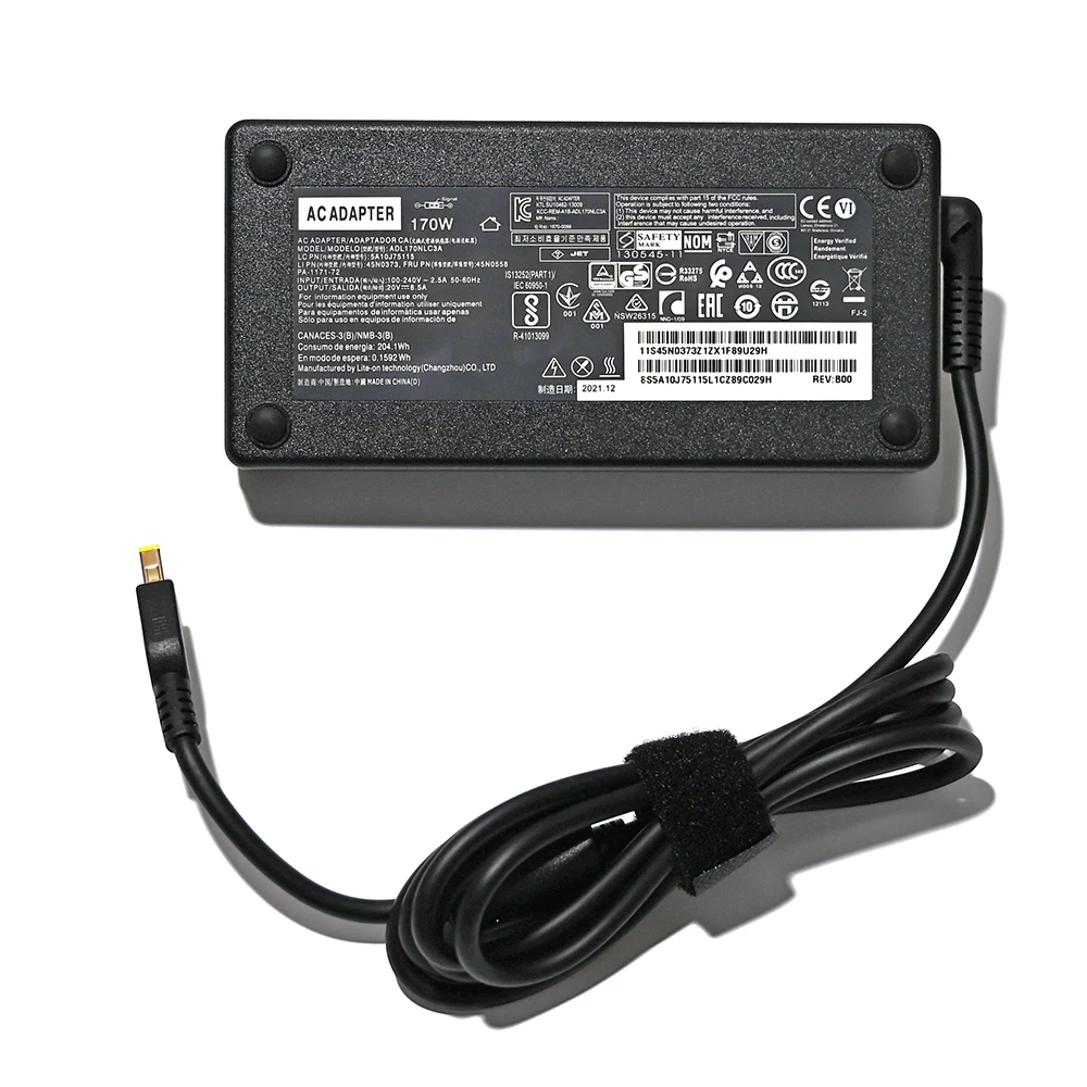 

20V 8.5A 170W AC Adapter Charger For Lenovo Yoga 45N0375 4X20E50574 PA-1171-71 ADL170NLC3A, 4X20E50582 W540, T451