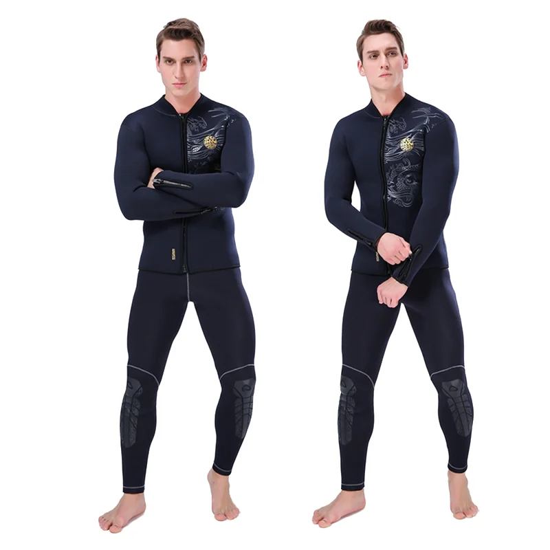 

Neoprene Wetsuit Jacket or Pants Women Men 5mm Thick Warm Split Diving Jacket Cuffs Zipper Snorkel Spearfishing Swimming Wetsuit