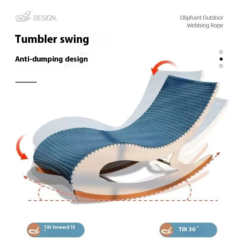 Открытый пляж Вилла Бассейн Балкон Сад Двор Коммерческий отдых Стулья из ротанга - Сиеста Релаксация