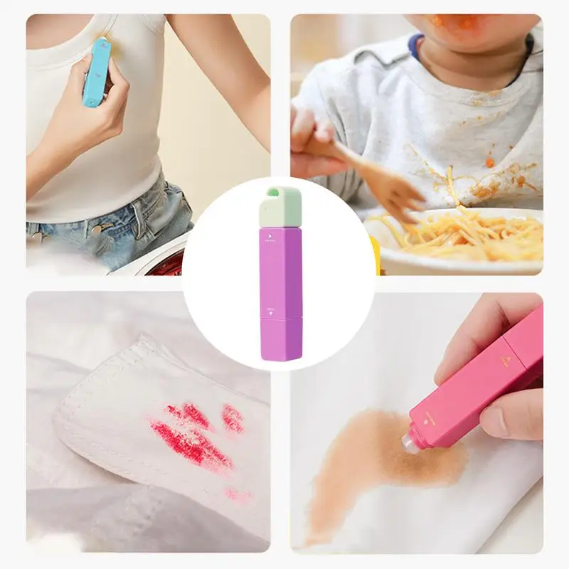 Fleckenentferner-Stift, tragbarer Fleckenentferner für Kleidung, kein Waschen, für Reisen, doppelköpfiger Bleichstift, Rettung von Kleidung aus Blutwein