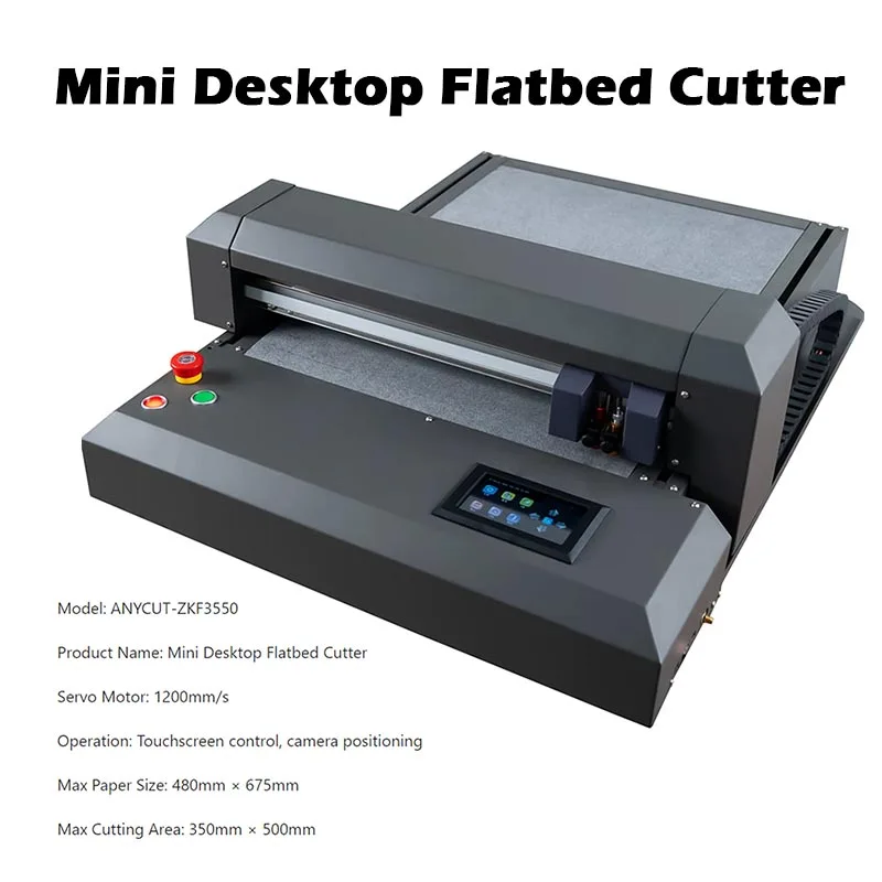 Double Head Auto Contour Flatbed Cutting Plotter Two Cutter Heads 110/220V DIY Small Desktop Flatbed Cutting Machine Creasing