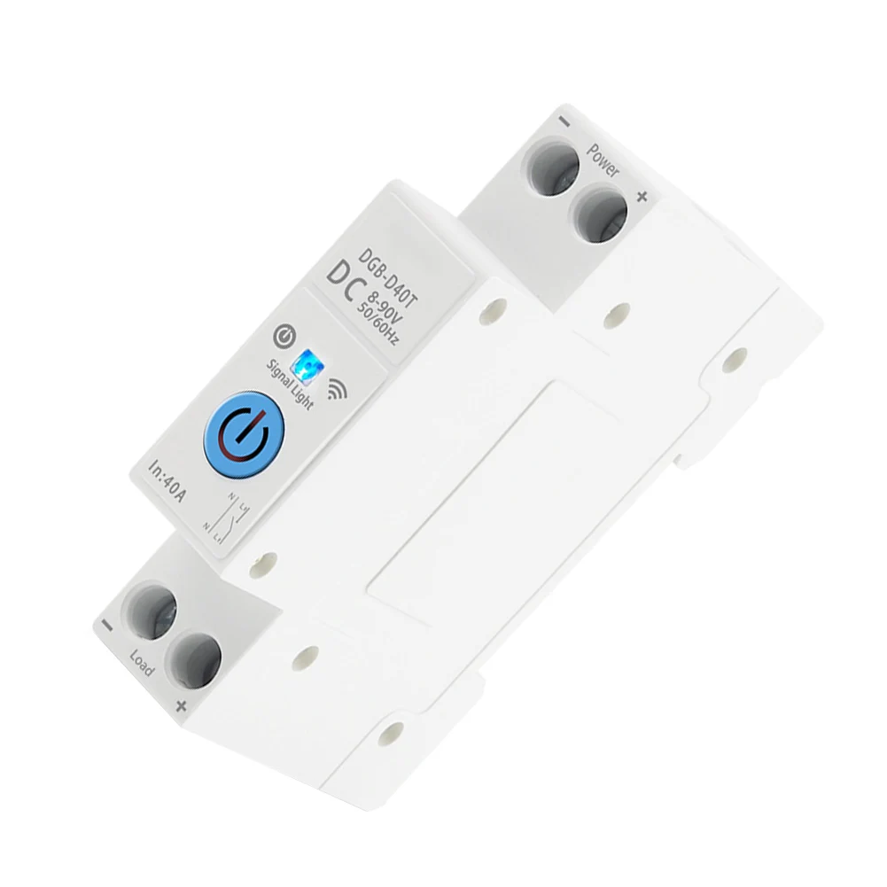 for Smart Circuit Breaker for Tuya WiFi DC 8-90V 40A Rated Voltage Current with Mobile App Control Timer and Loop Mode Functions