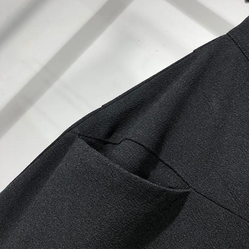 Avant-Garde  Trendy Men's Dark Simple Loose Ankle-Tied Pants Harajuku Style Japanese Leisure Hanging-Backed Baggy