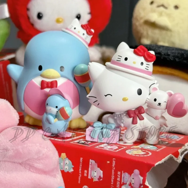 Sanrio Family Hello Kitty 50th Anniversary Series Blind Box Cute Hello Kitty Kuromi My Melody Cinnamoroll Figure Toy Xmas Gift