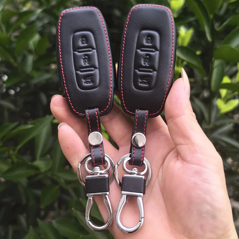 Car Leather Remote Key Case for Nissan Versa X-Trail T33 Serena Rouge Kicks Pathfinder Ariya Rogue 2023 Accessories FOB Cover