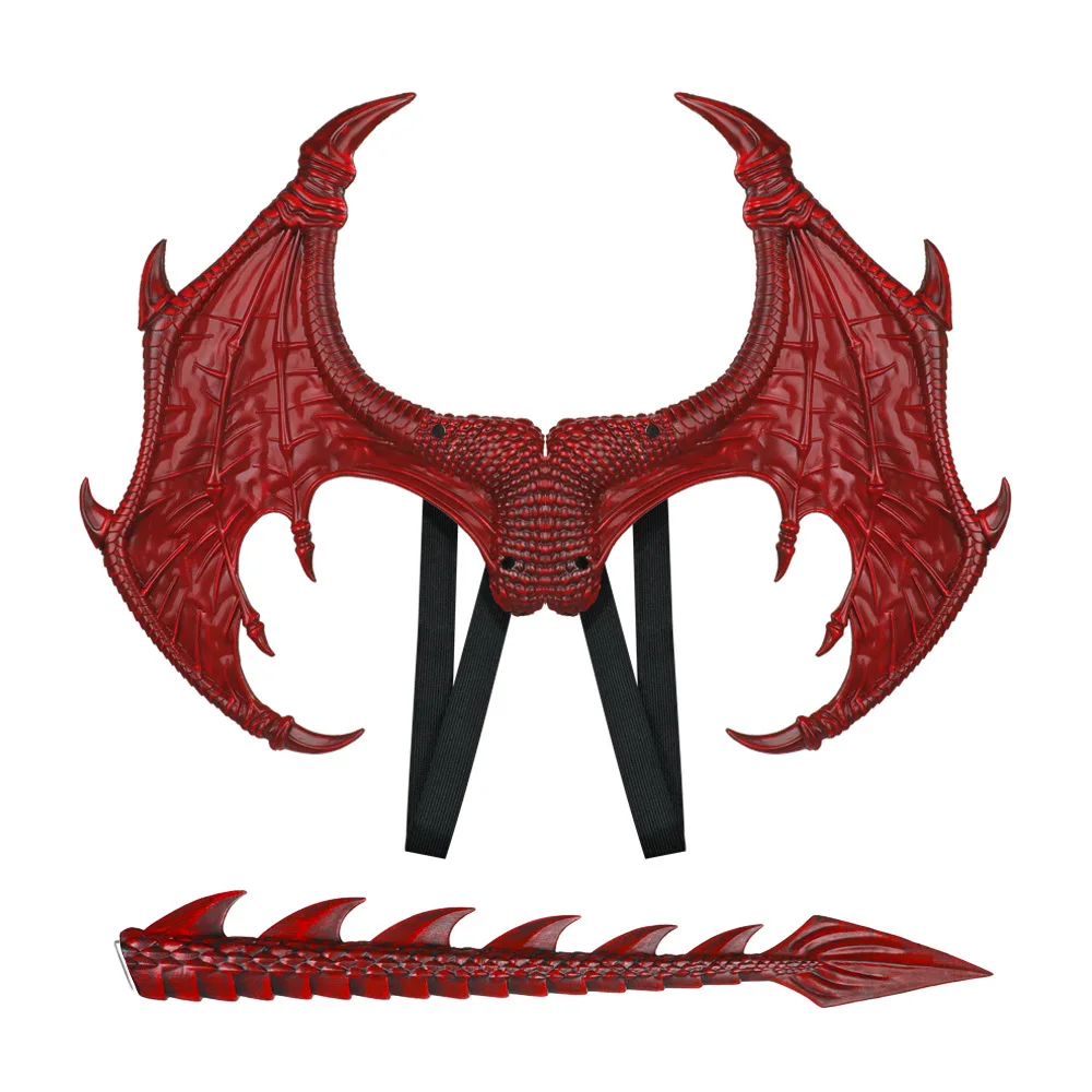 Dragon Wings Dinosaur Tail DragonAnimal Dress Up Wings Kindergarten Performance-Props for Kid Accessories Halloween Carnival