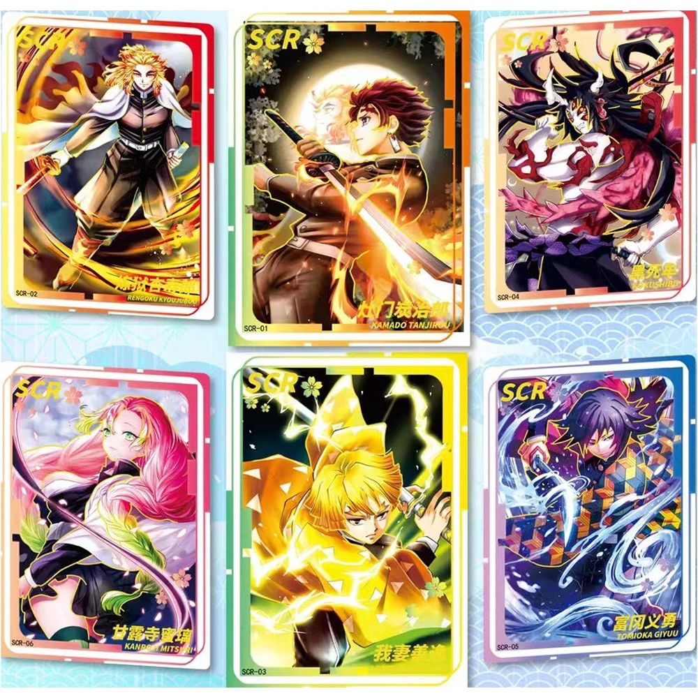 Demon Slayer Cards Coleções para crianças, Booster Box, jogo de anime japonês, Kimetsu No Yaiba, colecionáveis, brinquedos, novo, atacado