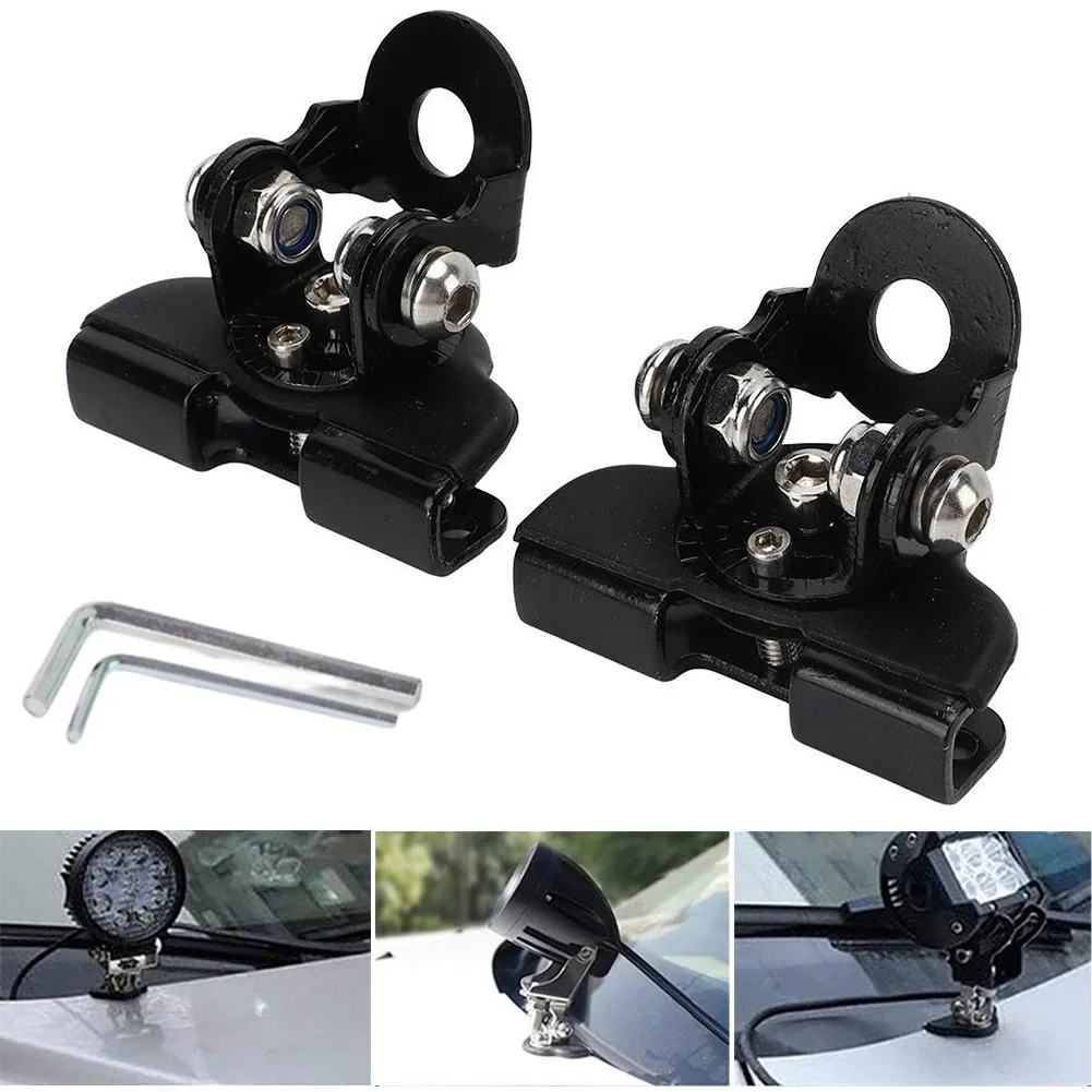 1/2Pcs LED Work Light Mount Bracket Car Headlight Holder LED Flood Lights Clamp Spotlight Stand for Off Road 4x4 Auto Jeep Truck